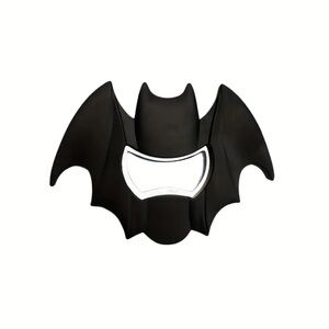 Bat Shaped Bottle Opener Fridge Magnet Black Silver